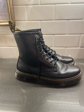 Dr. Martens Zavala Women's Combat Boots in black leather